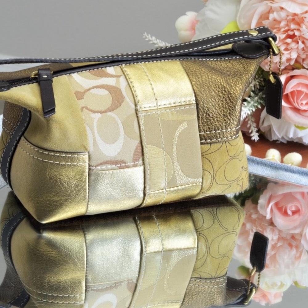 CLASSIC COACH GOLD PATCHWORK BAG